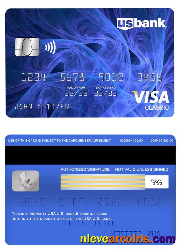 USA U.S. bank visa classic card
